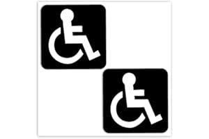 Biomar Labs® 2 pcs Pegatinas Pegatinas Discapacitado Minusválido Vinilo Adhesivo Autos Coches Motos Ciclomotores Bicicletas Ordenador Portátil B 3