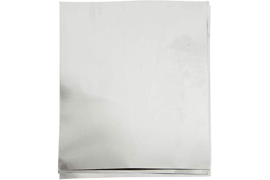 Creativ 22091 15 x 21 cm 0.9 mm 10-Piece Stamping Foil Thickness, Silver