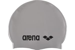 Arena Gorro de natación clásico unisex de silicona suave para entrenamiento intensivo, cómodo, antideslizante, gorro de natación para pelo largo