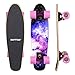 Produktbild BAYTTER® 22 Zoll Skateboard Komplett Board Mini-Cruiser aus 7-lagigem Ahornholz 57 x 15cm für Kinder, Jugendliche und Erwachsene mit ABEC-11 Kugellager und 95A Rollenhärte, 5 Farben wählbar (violett)