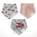 CuteOn Baby Drool Bibs, Unisex 3-Pack Absorbent Cotton, Triangle Bib with Snaps Gift for Boys & Girls - Asorted