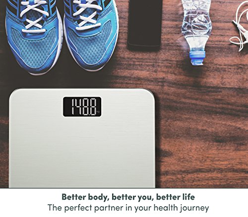 Smart Weigh Digitale Personenwaage Mit Fortschrittlicher Technologie Beim Betreten Der Waage 180kg, Silber - 8