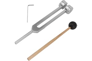 GENERIC Kamerton, Profesjonalny Instrument Uzdrawiający ze Stopu Aluminium 128 Hz Kamera Sensoryczna z Młotkiem Zestaw Kamertonów Medycznych dla Neurologii Ucho Nos Ucho Medycyna