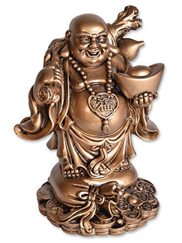 BUDDHA FIGUR MIT SCHALE, GLÜCKSBRINGER, GLÜCKSFIGUR, HAPPY BUDDHA, SCHUTZ, WEISHEIT, HARMONIE, LIEBE, GESUNDHEIT, WOHLSTAND