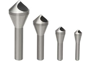 OCGIG 4Pcs Fraise à Chanfreiner Ébavurer Foret Conique en HSS pour Perçage Métal Bois Plastique