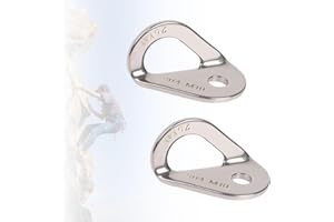 SHINETEC Support d'ancrage d'escalade 25 KN - Boulon d'ancrage d'escalade en Acier Inoxydable pour matériel de Plein air, Installation de hamac de Sauvetage, Compatible avec Boulon de 10 mm, 2 pièces
