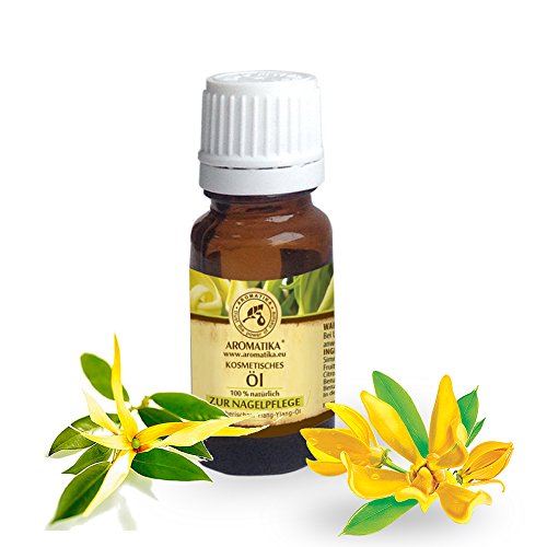 Nägelöl, Nagelpflege mit naturreinem 100 % Zitronenöl, Ylang-Ylang-Öl, Jojobaöl und Traubenkernöl, Nägel Öl für trockene und brüchige Nägel, Nagelwachstum, Nagelstärkung, Nagelelastizität, Nagelhaut-Öl, toller Duft, Glas-Pinselflasche, 10 ml, 1er Pack (1 x 10 ml) von AROMATIKA - 8