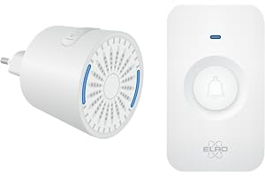 ELRO trådlös dörrklocka set DB2000, vit, 1 mottagare