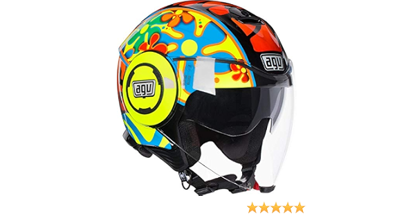 AGV Jet Fluid Top Valencia Casco, L : Amazon.it: Auto e Moto