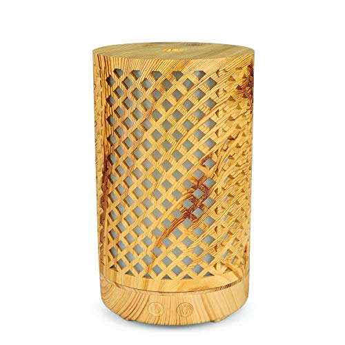 Preisvergleich Produktbild Holzmaserung Bambus Aromatherapie luftbefeuchter 100 ML Mini haushaltsgeräte Aromatherapie luftbefeuchter nachtlicht 93 * 157mm