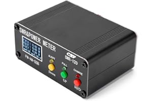 MULCORT 120W SWR Digital Power Standing Wave Meter 1.8-54MHz Shortwave Meter FM AM SSB Modes Power Meter Support SWR/Power Adjustable & High SWR Alarm Function
