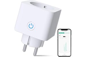 ANTELA Smart Plug Wifi Socket 16A Strömförbrukning Mätning Kompatibel med Alexa/Google Assistant, Röststyrning, Barnskydd, AP