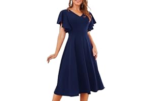 Bridesmay Cocktail Dresses for Women 2024 Wedding Guest Midi Dress with Sleeves Formal Tea Party Dress for Women