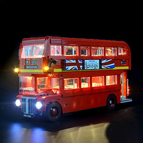 Zezego LED Light Kit - ONLY for Lego London Bus 10258 Toy Bricks Building Blocks LED Lighting Kit (Model Not Included).
