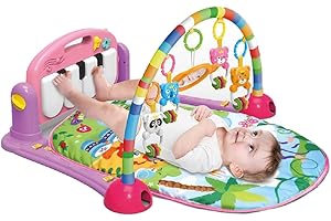 HIUME Large Baby Play Mat -Kick and Play Piano Gym -Activity Mats for Infants -Tummy Time-Educational Toys for 0-6-12-18Month+Boys and Girls