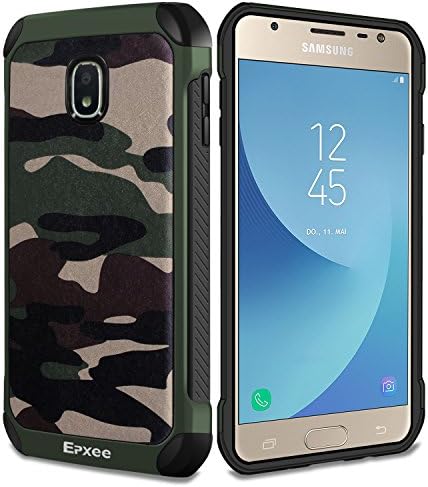 Samsung Galaxy J3 2017 Case, Epxee Shockproof [Heavy Duty Protective] Silicone Bumper Phone Case Cover [for Galaxy J3 2017] - (Camouflage-001)