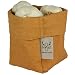 Produktbild bun-di Swiss® - KREMPELBOX S | Utensilo, Stiftehalter, Paper-Bag, Aufbewahrungskörbchen, Deko-Übertopf, Geschenkbox | Waschbares Papyr mit Lederoptik (Veganes Leder) | Ø 10cm - Braun