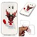 Produktbild Samsung Galaxy S6 Edge Hülle, Carols Schutzhülle Silikon Transparent mit Weihnachten Muster Motiv Handyhülle [Ultra Dünn] Slim Stoßfest Weich TPU Bumper Case Backcover für Samsung Galaxy S6 Edge /G9250 (5,1 Zoll) Smartphone - Welpe als Hirsch verkleidet