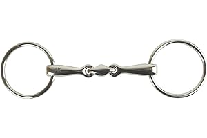 AK RIDING SPORTS LTD AK Loose Ring Lozenge with Angled Shape in Stainless Steel AKRS-2622 (4.75", Silver)