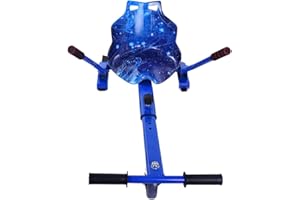 JAMIAH Hoverkart Frame Go Cart for Hoverboard Accessories, Hover Cart Balance Scooter Seat Adjustable Length for 6.5 8 10inch Segway, Graffiti Galaxy Flame Camo (Starry Blue)