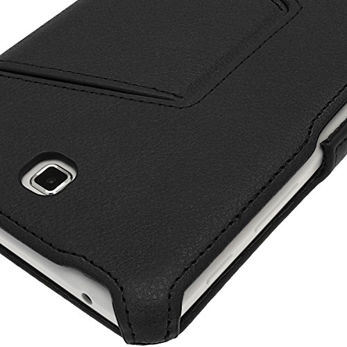 igadgitz Premium Schwarz PU Leder Tasche für Samsung Galaxy Tab 4 8.0″ SM-T330 mit Stand + Hand Strap + Auto Sleep/Wake + Displayschutzfolie - 8