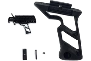 SEULLY Universeller Vertikaler Vordergriff,Airsoft-Frontgriff, Abgewinkelter Ergonomischer Griff, Vertikaler Nylon AFG1 Griff für 20 mm Schienensystem, Zubehör für Wasserpistolengriffe,Hohler Designgriff