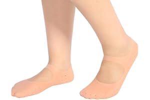 TMISHION Silicon Socks for Women, Silicone Socks Silicone Socks 1 Pair of Foot Anti-Cracks Protective Foot Care Socks Prevention Tool for Care of Cracked Feet in Dry Skin Unisex(Skin Color-S)