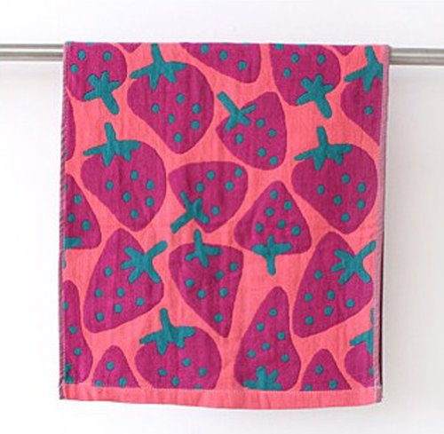 Pink Strawberry Pattern Hair Drying Towels (34*78CM )