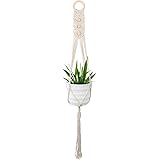 DIAOCARE Makramee Blumenampel Pflanzenhalter Set of 1 Blumentopf Pflanzen Halter für Innen Außen Decken Balkone Wanddekoratio
