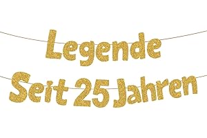 HUKUMA Legende Seit 25 Jahren,25 Geburtstag Mann Frau,Lustige Banner 25 Geburtstag,Geburtstagsdeko 25 Jahre Mann,Geschenke Jubiläum 25 Jahre