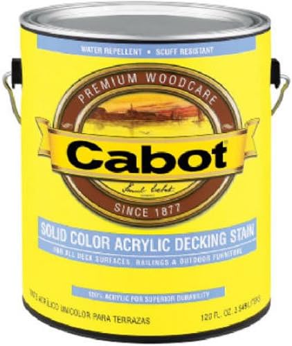 CABOT STAIN 41808 MEDIUM BASE SOLID COLOR DECKING STAIN WITH SURFACE PROTECTOR SIZE:QUART. by Cabot Stains