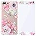 Price comparison product image ZXK CO iPhone 7 Plus Case with Tempered Glass Screen Protector,iPhone 8 Plus Cover Silicone Floral, Shockproof Full Protective Case Cover for iPhone 7 Plus/8 Plus 5.5”/ Heart Shaped Flower