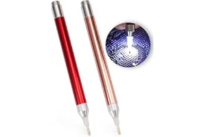 BEAUTYBIGBANG DIY Diamant Malerei Stift 2 Stück Licht Punkt Bohrstift Malerei Beleuchtungs Stift Art Applikator Stickerei Werkzeugzubehör für Nagel Kunst DIY Malerei
