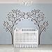 Vinyl Nursery Tree Decal Tree Canopy Portal Wall Sticker Tree Wall Graphic Wall Mural Home Art Decor White