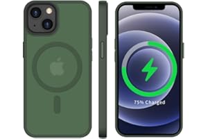 tigratigro Etui do iPhone 12, Cala Kompatybilny z MagSafe, etui zapobiegające Upadkowi, Półprzezroczyste, Matowe etui na tył, Odporna na Wstrząsy Obudowa (Alpejska Zieleń)