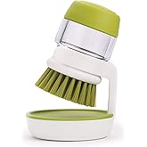 Zapsol Cleaning Brush with Soap Dispenser for Kitchen Sink, Dish, and Utensils | Plastic Multipurpose Dish Washer Brush with Liquid Storage & Stand | Dish Cleaning Brush for Kitchen
