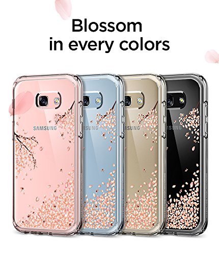Spigen Carcasa Samsung Galaxy A5 2017  con Dise  o de Flores y Cristal Transparente