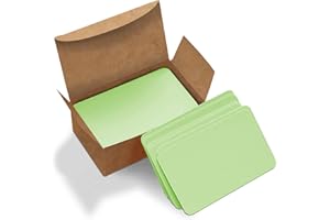VANRA 300PCS Kleine leere Indexkarten 9x5 cm Notizkarten Studie Flash Cards, Word Message Geschenk DIY Cards Kraftpapier Tags(Minzgrün, 300/Pack)