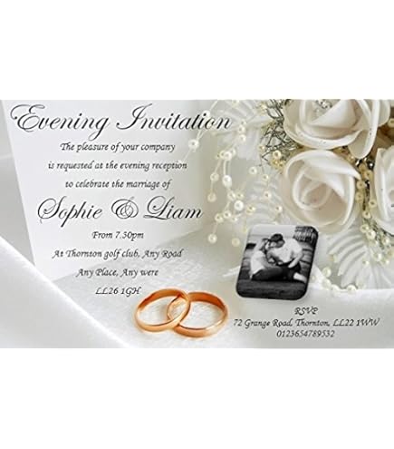 Wedding Day And Evening Invites - UK - View #2