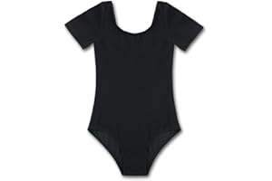 TiaoBug Mädchen Ballett Body Trikot Kinder Kurzarm Langarm Ballettanzug Turnanzug Trikot Gymnastikanzug