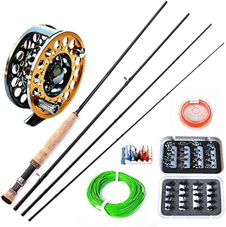 Fly Fishing Rod &amp; Reel Fishing Set - 9 ft,with fly fishing flies and Rod Case