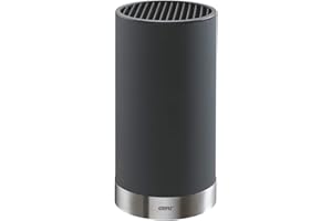 GEFU GE13950 - Ceppo Vuoto per coltelli, in Acciaio Inox, 11 x 11 x 22,5 cm, Colore: Nero