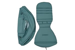 Colu Kid Baby Stroller Seat Cushion and Canopy Compatible with Babyzen YOYO 2 and YOYO+, Pushchair Accessories Replacement Kit, Waterproof Double-Layer Fabric (Aqua Blue)