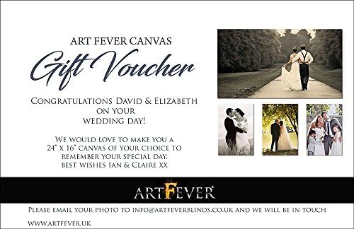 Wedding Gift Voucher, Wedding Photo on Canvas ready to hang. Printable Email of Voucher
