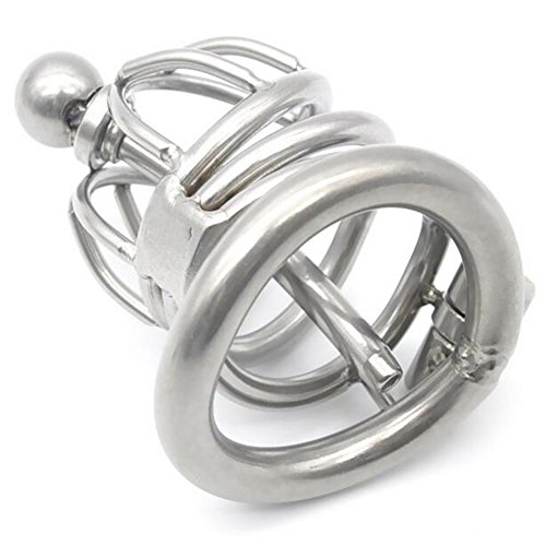 Preisvergleich Produktbild DRSMDR Gebogener Keuschheitsverschluss Cb6000 Keuschheitskniesenkäfig mit Edelstahl-Blasenkatheter,Ringdiameter...