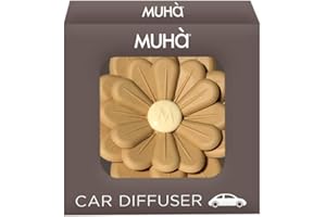 MUHA' Profumatore d'auto di Muhà da car flower. Car diffuser realizzato in plastica, dimensioni: 63x22x63. Oggetto di colore beige e frangranza: vaniglia e ambra pura. La referenza è carf03