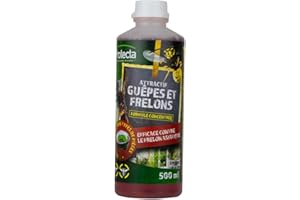 Protecta® - Liquide Attractif Guêpes & Frelons 500 ml - Attire Frelons Asiatiques & Européens - Formule Concentrée Ultra Efficace - Compatible Tous Pièges - Usage Extérieur