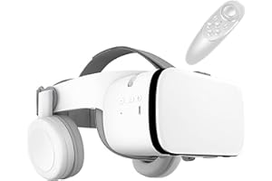 AYANGRISE 3D Virtual Reality VR Headset, VR Glasses Goggles with Bluetooth Headset, 3D Virtual Reality Glasses for iPhone/Samsung Movies and Games Compatible with iOS/Android, for iPhone Apple Android Phone.