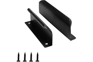 AMONENZ 2 Pezzi 120 mm Maniglia per Porta Scorrevole, Nera Maniglia Nera per Armadietto, Moderna Cassetto Curvo Maniglia Pull, per Armadi, Cassetti, Porte Balcone