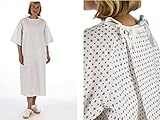 Unisex White Patient NHS Hospital Wrap Long Length Gown